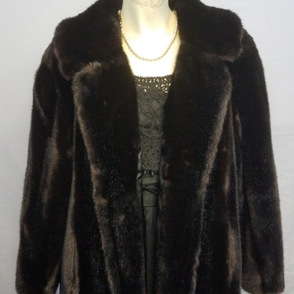Tissavel of France Jackets & Blazers - Vtg. Tissavel France Faux Mink Fur Long Coat